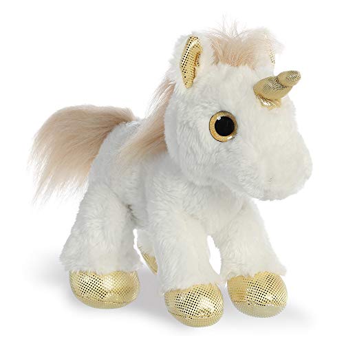 Aurora- Peluches y muñecas, Color Blanco y Dorado, 31cm (60856)