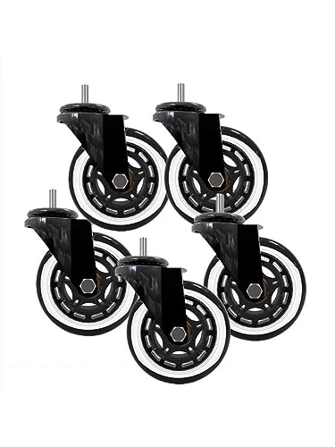 AVIMYA 5 Pcs/Lot 3-Inch PU Screw Roller Ice Wheel Electrophoresis Entertainment Equipment Scooter Universal Mute Caster