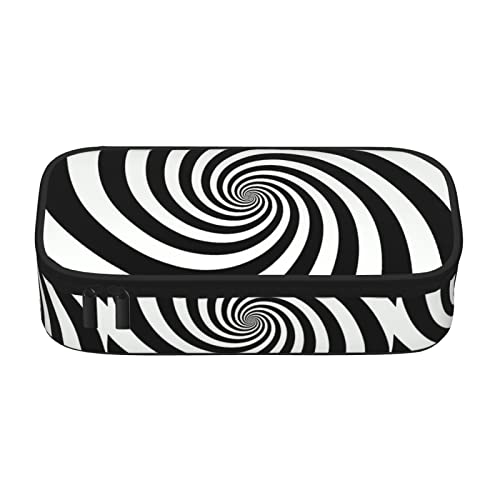 BAAROO Vortex - Estuche para lápices de gran capacidad, diseño de ilusión óptica, color negro, color, 5.0cm*10.5cm*20.5cm, Estuche para lápices