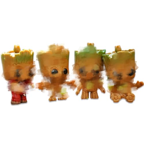 Baby Groot Figura de acción Coleccionable Guardianes de la Galaxia Decorativos Interior Groot Figura Regalo Creativo Balcón de la Película para coleccionar y Jugar Perfecto como Regalo 4.5CM