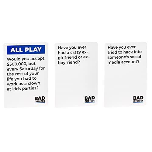 BAD CHOICES Juegos Familiares, Color Negro (Dyce Games 84256)