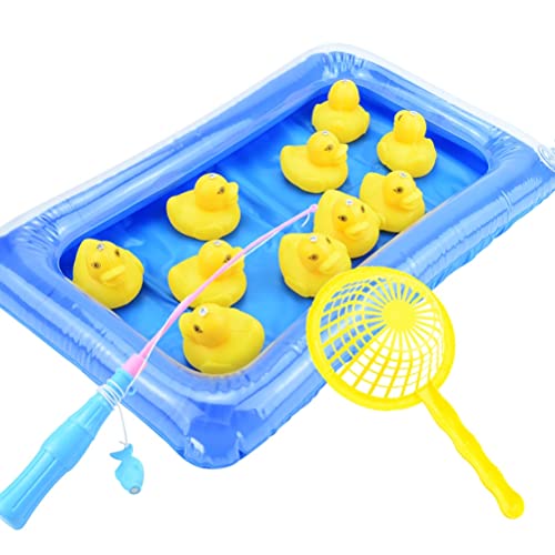 Bagima Juguete de Pesca BH 26 * 20 * 6 Niños Piscina Pato Juguetes de Pesca Juegos Juguete Flotante Magnético Estanque Inflable Bañera Juego de Baño Aprendizaje Educación Juguete