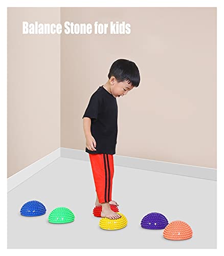 Balance Stepping Stones para Niños, Balance Pods- Stepping Stones De Media Cúpula Estilo Erizo, Carrera De Obstáculos para Niños, 1 Piezas (Color : Purple, Size : 5PCS)