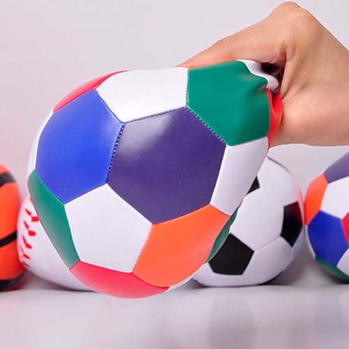 Balón de fútbol silencioso, balón de fútbol suave para jugar, balón de fútbol de 6,3 pulgadas para niños, balón de fútbol suave y suave, balón de fútbol de tamaño 4, balón de fútbol colorido y silenci