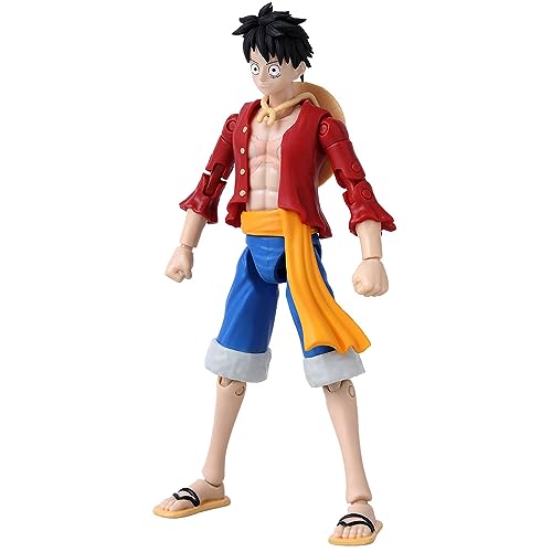 Bandai - Anime Heroes Figura de Acción Monkey D. Luffy One Piece Capitan de los Piratas Sombrero de Paja 17 cm - Modelo 37008 - Multicolor - Figura Coleccionable de Alta Calidad.