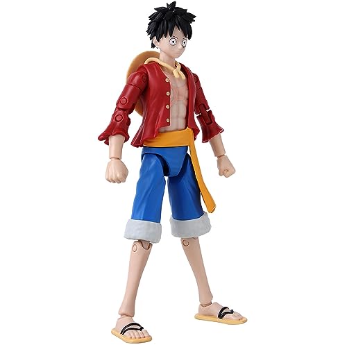 Bandai - Anime Heroes Figura de Acción Monkey D. Luffy One Piece Capitan de los Piratas Sombrero de Paja 17 cm - Modelo 37008 - Multicolor - Figura Coleccionable de Alta Calidad.