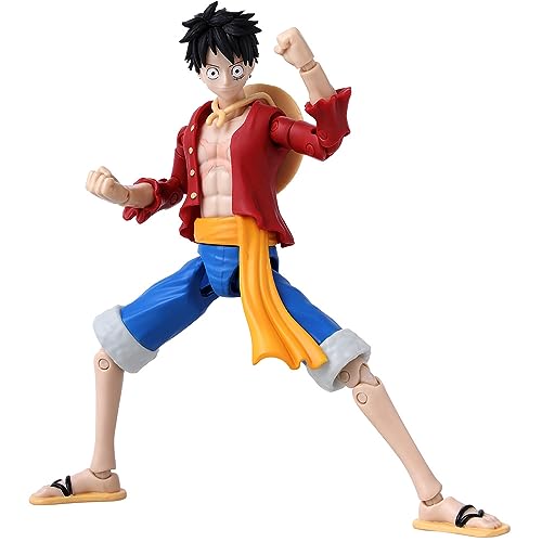 Bandai - Anime Heroes Figura de Acción Monkey D. Luffy One Piece Capitan de los Piratas Sombrero de Paja 17 cm - Modelo 37008 - Multicolor - Figura Coleccionable de Alta Calidad.