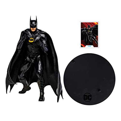 Bandai - McFarlane Mega Figura de acción DC Película The Flash, Batman con máscara Michael Keaton, Multicolor, TM15532