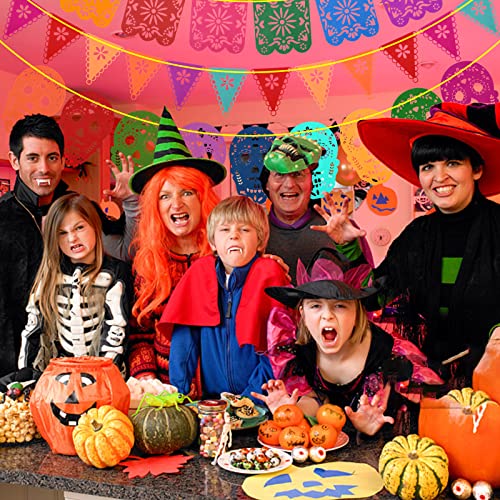 Banderas de decoración para fiestas mexicanas,pancartas del Día de los Muertos,Bandera de Fiesta de Fieltro de Colores,Decoración de Guirnalda del Día de los Muertos,Cinco de Mayo Banderas