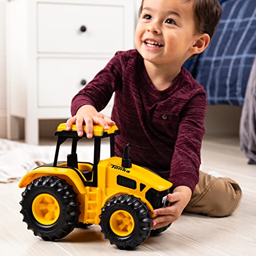 Basic Fun Tonka Steel Classics Tractor, 6222, Tractor Agrícola Juguete, Juego de Vehículo Agrícola para Niños, Niñas, Niños y Niños Pequeños, Tractor Duradero de Acero Laminado en Frío