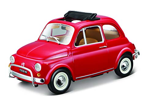 Bburago Fiat 500L. Año 1968. Vehículo a Escala 1:24, Color Rojo (MayCheong Group 390796)