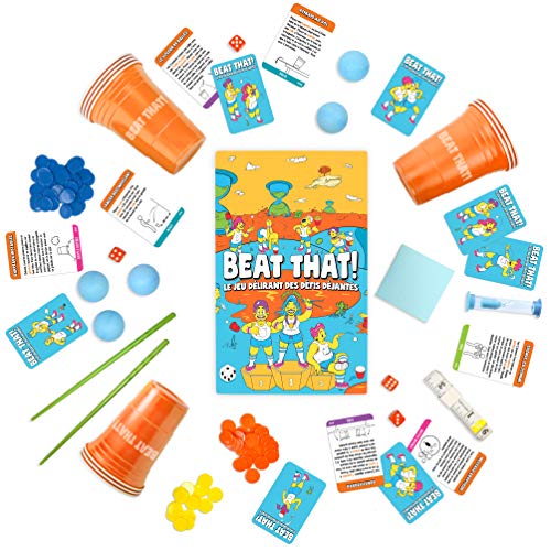 Beat That – Juego de 160 desafíos para familia o entre amigos – Juego de mesa de 2 a 8 jugadores