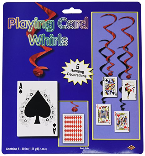 Beistle 57829 5-Pack Juego de cartas blanco y azul, 3-Feet (