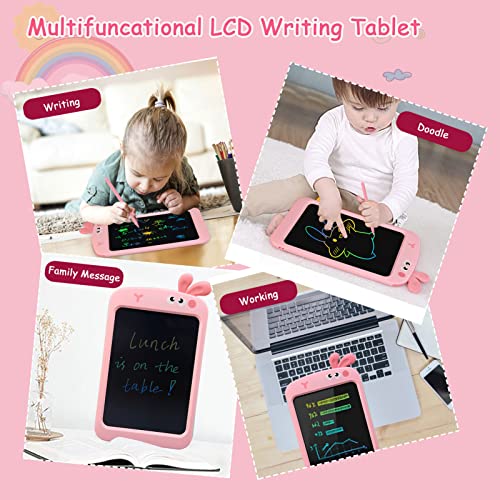 BelleStyle Juguetes Niña 2 Años, Tableta de Escritura LCD 8,5 Pulgadas, Tablero de Dibujo Electrónico, Pizarra Magica Infantil Juegos Educativos Regalo Cumpleaños para Niños 3 4 5 6 7 8 Años - Rosa