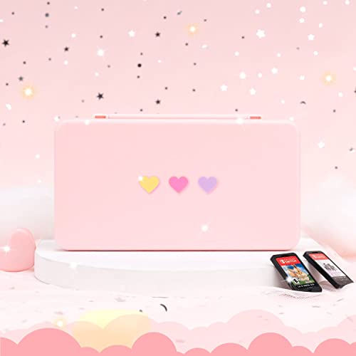 BelugaDesign Sailor Moon - Funda para Tarjetas de Juego, Gran Almacenamiento de Cartuchos de Juego Compatible con Nintendo Switch Regular Lite OLED | Soporte de 24 Cartuchos de Viaje de Anime Rosa