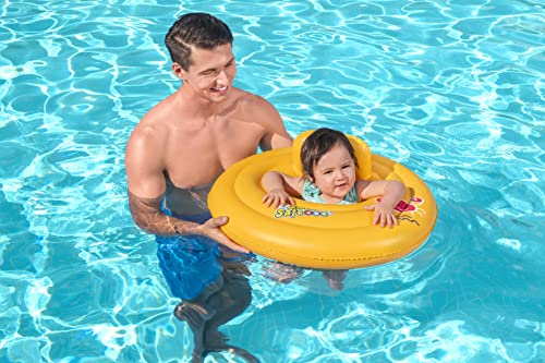 BESTWAY Flotador Hinchable para Bebé Swin Safe Wondersplash Round 3-Ring 69x69 cm Naranja