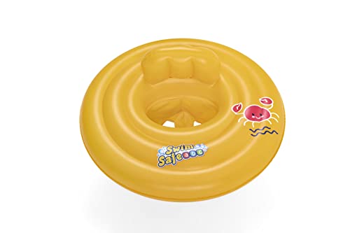 BESTWAY Flotador Hinchable para Bebé Swin Safe Wondersplash Round 3-Ring 69x69 cm Naranja