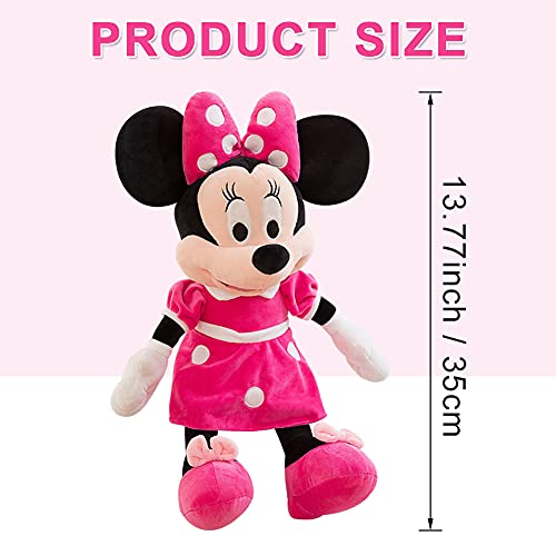 BESTZY Minnie Muñeco de Peluche Juguetes, Muñeco de Peluche Muñeco de Juguetes Muñeca de Felpa Animados Muñeco de Peluche para Regalo de Cumpleaños de Los Niños