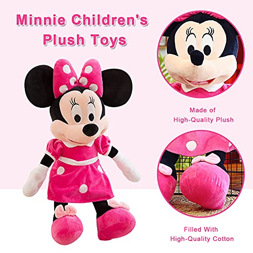 BESTZY Minnie Muñeco de Peluche Juguetes, Muñeco de Peluche Muñeco de Juguetes Muñeca de Felpa Animados Muñeco de Peluche para Regalo de Cumpleaños de Los Niños