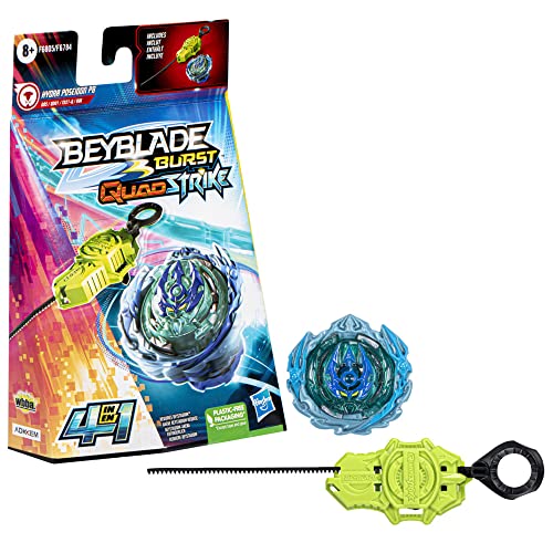 Beyblade Burst QuadStrike - Kit Inicial con Top Hydra Poseidon P8 - Juego de Batalla con Lanzador Incluido para niños y niñas