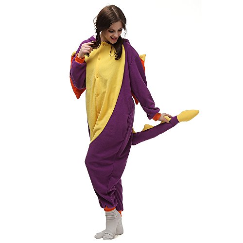 BGOKTA Pijamas Animales Mujer Disfraces de Cosplay para Adultos Pijama Enteros Dragon, M