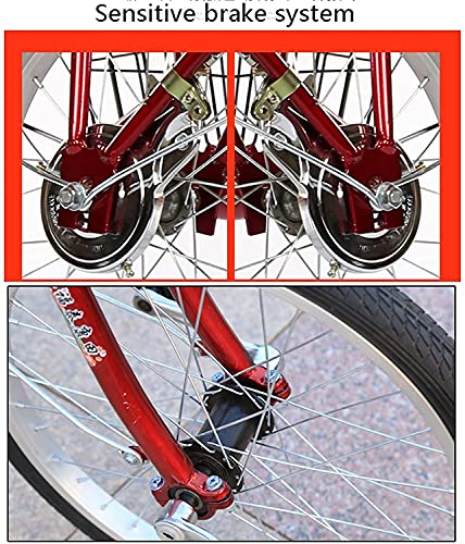 Bicicleta de crucero con triciclo para adultos para viajes o compras Triciclo for adulto, 1 velocidad 3 Bicicleta reclinada con ruedas con cesta trasera frontal Menoras grandes for hombres Mujeres Pic