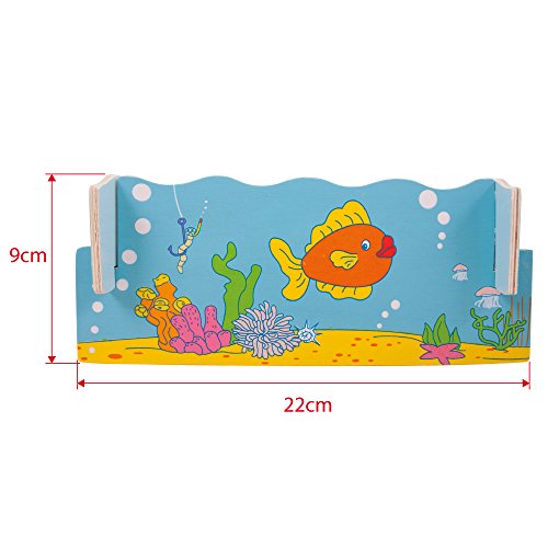 Bigjigs Toys Wooden Magnetic Fishing Game Set with Rod