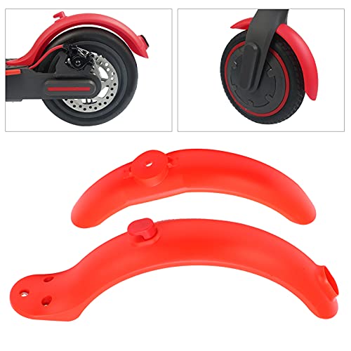 BigKing Guardabarros para Patinete eléctrico M365, Juego de Guardabarros Delantero y Trasero para Patinete eléctrico con Herramientas para Accesorios M365(Rojo)