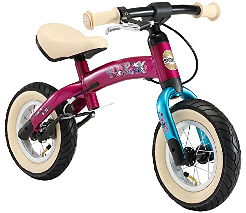 BIKESTAR Bicicleta sin Pedales para niños y niñas | Bici 10 Pulgadas a Partir de 2-3 años con Freno | 10" Edición Sport Berry Turquesa