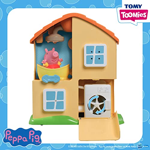 Bizak E73415 Casita de Peppa Pig Juguete de Baño, Diferentes Estancias, Juegos de Formas, Ducha y Otras Sorpresas, 1 Figura Incluida y 3 Ventosas, Recomendado a Partir de los 3 años, Multicolor