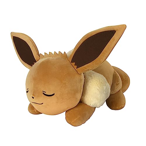 Bizak Peluche Eevee Dormilón 46 cm, Peluche Gigante Oficial de Pokémon (63220076)