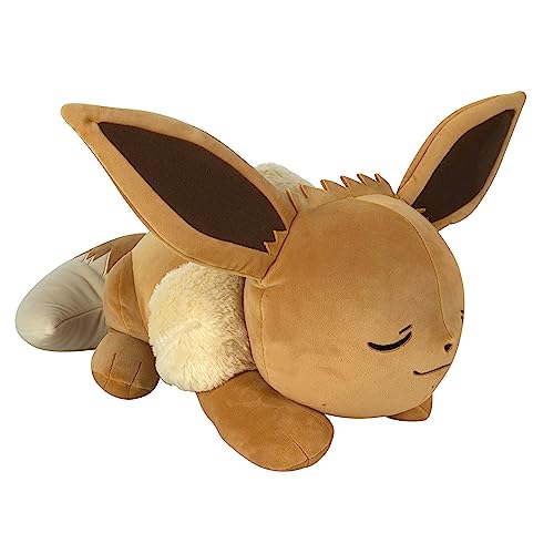 Bizak Peluche Eevee Dormilón 46 cm, Peluche Gigante Oficial de Pokémon (63220076)