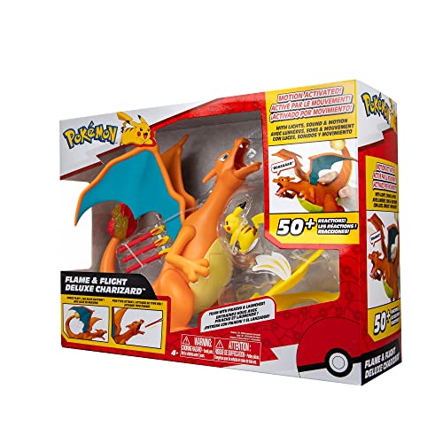 Bizak Pokemon Deluxe Charizard Electrónico Vs Pikachu, Set con más de 30 Luces, Sonidos y reacciones de Movimiento únicas en su Forma de Volar (63223731)