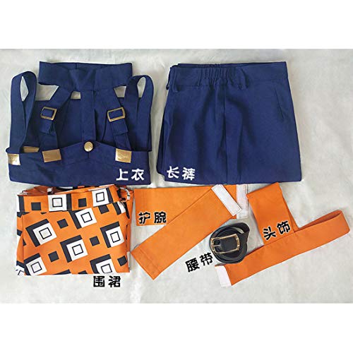 Bizarre Adventure Vento Aureo Narancia Ghirga Disfraz Cosplay Uniforme Conjunto Completo (XL)