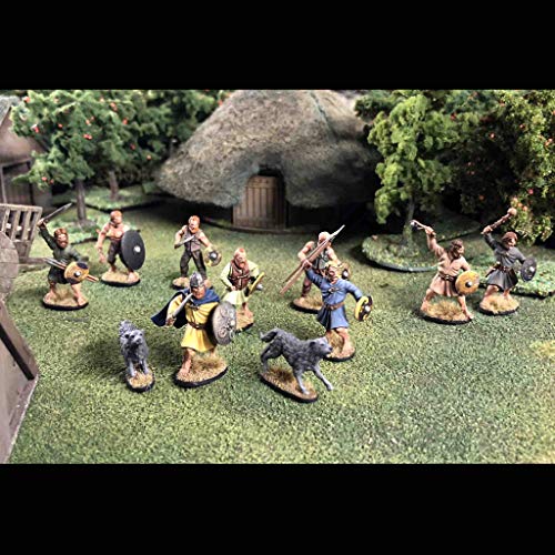 Blood Oaths – Dark Age Irish Warriors – 40 (30 WARRIORS/10 WARDOGS) figuras de plástico duro de 28 mm