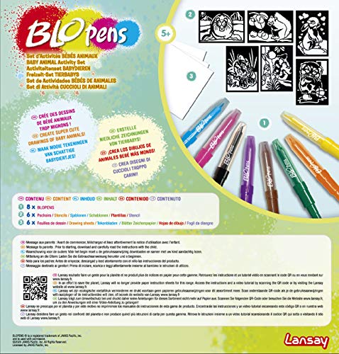 Blopens - Set de Actividades Bebés de Animales - Dibujos y colorear - A partir de 5 años - Lansay