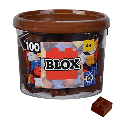 Blox - Juego de 100 Bloques de construcción para niños a Partir de 3 años, 4 Piedras en Lata, Totalmente compatibles con Muchos Otros Fabricantes