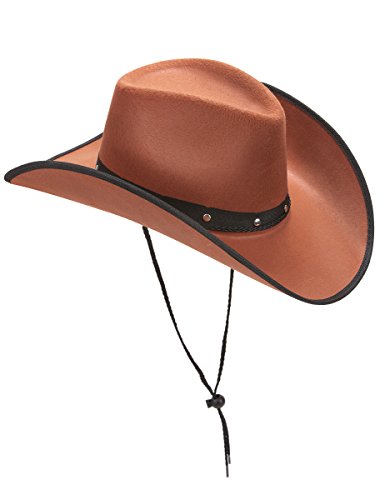 Boland 04383 - Sombrero de vaquero Wichita, Marrón, Sombrero de fieltro, Sheriff, Salvaje Oeste, disfraz, disfraz, carnaval, fiesta temática