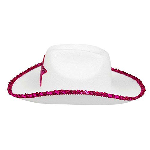 Boland 54376 Rodeo Star - Sombrero de vaquero con lentejuelas, para adultos, carnaval, Halloween, fiesta temática