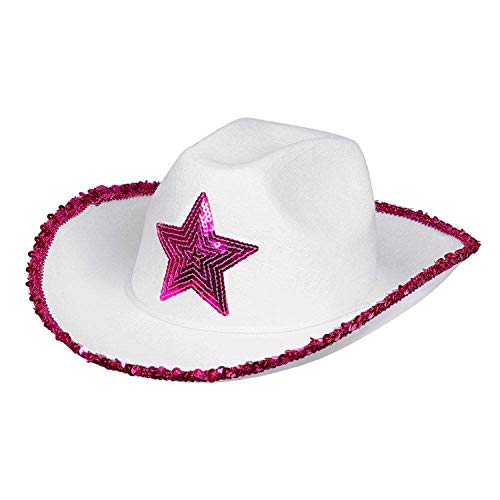 Boland 54376 Rodeo Star - Sombrero de vaquero con lentejuelas, para adultos, carnaval, Halloween, fiesta temática