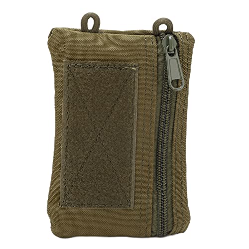 Bolsa de Cintura con Cremallera de Viaje Portátil, Impermeable, Fácil de Usar, EDC, Bolsa Molle, Billetera, Material de Nailon Resistente Al Desgarro, para Exteriores, para Acampar(ejercito verde)