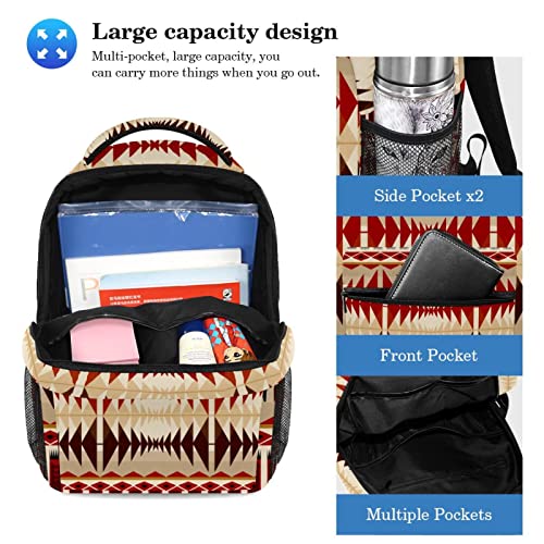 Bolsa de libros con estuche para lápices, mochila ligera, mochila para laptop, para adolescentes, niños y niñas, tribu, Multicolor