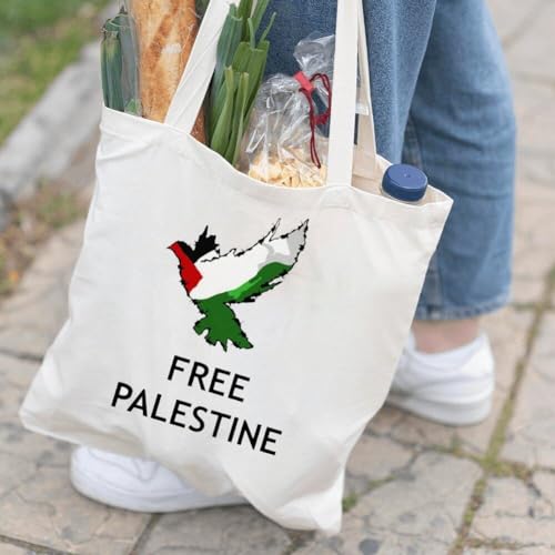 Bolsa De Lona Impresa En Palestina Gratis Bolsa De Compras Retro Paz De Bolso Palestina Bolso Palestina Bolso Para Damas