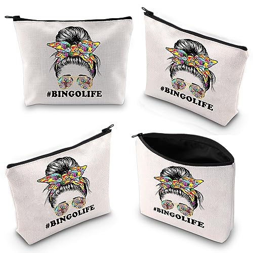 Bolsa de maquillaje de bingo para amantes del bingo, regalo de bingo de la suerte, bolsa de cosméticos de bingo, regalos de bingo para amantes de los juegos de azar, #Bingolife Ku, moda