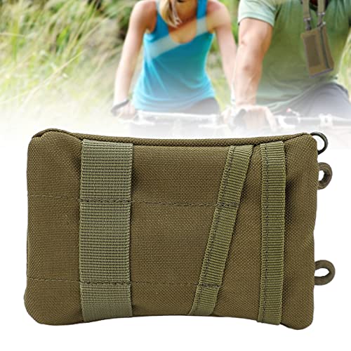 Bolsa de Viaje Portátil con Cremallera para la Cintura, Resistente Al Desgarro EDC Molle Pouch Wallet Fácil de Usar Correas de Hombro Desmontables Duraderas para Exteriores para(Ejercito Verde)