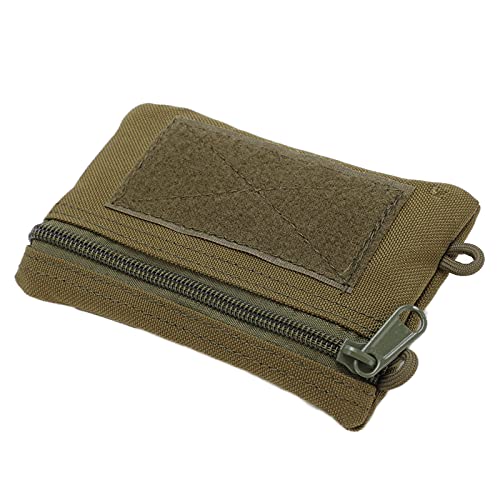 Bolsa de Viaje Portátil con Cremallera para la Cintura, Resistente Al Desgarro EDC Molle Pouch Wallet Fácil de Usar Correas de Hombro Desmontables Duraderas para Exteriores para(Ejercito Verde)