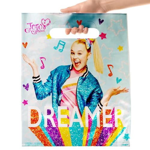 Bolsas de plástico para botín – 7.5 pulgadas x 11 pulgadas | Jojo Siwa | 8 piezas.