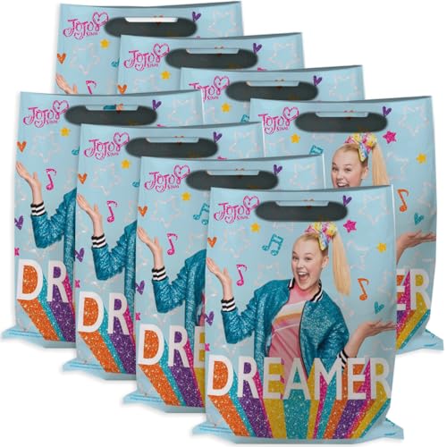 Bolsas de plástico para botín – 7.5 pulgadas x 11 pulgadas | Jojo Siwa | 8 piezas.