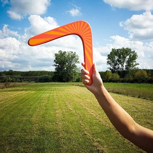 Boomerang madera en forma de V, 2 piezas Boomerang lanzamiento juguete boomerang madera forma V boomerangs de madera clásico de madera pasó boomerang retorno deportes al aire libre juegos de vuelo