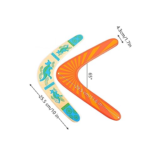Boomerang madera en forma de V, 2 piezas Boomerang lanzamiento juguete boomerang madera forma V boomerangs de madera clásico de madera pasó boomerang retorno deportes al aire libre juegos de vuelo